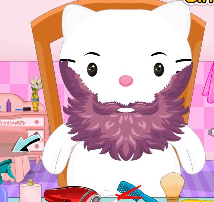 Hello Kitty Beard Shaving