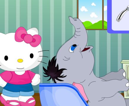 Jumbo At Hello Kitty Hair Salon